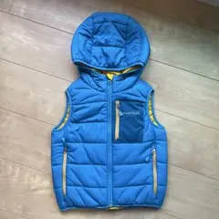 mont-bell リバーシブルダウンベスト 青/黄色 100