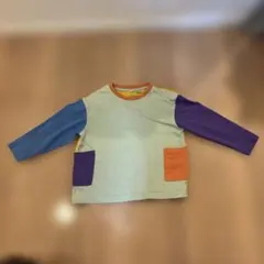 COTTON FROM U.S.A クレイジーパターン 長袖カットソー 100