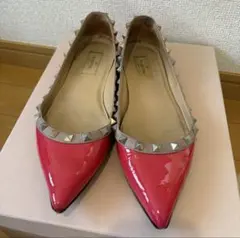 ヴァレンティノ　スタッズ　フラットシューズ