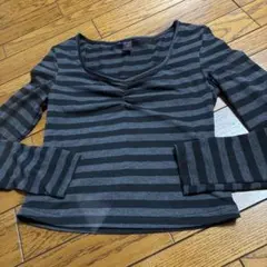 ROMWE 長袖ボーダーTシャツ XS