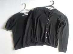 『ニューヨーカー』 (M) コットンニットアンサンブル カーディガン 半袖 丸首