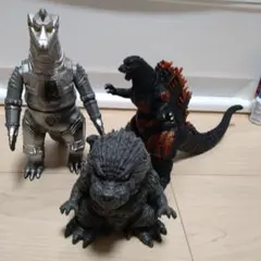 ゴジラ　バーニングゴジラ　メカゴジラ　ソフビ　セット