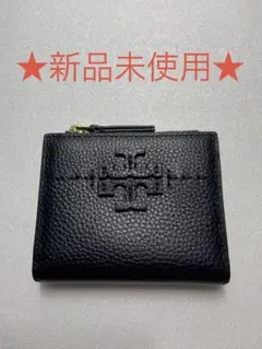 【新品未使用】TORY BURCH 二つ折り財布 ブラック　マックグローのサムネイル
