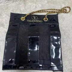 VALENTINO チェーントートバッグ　肩掛け　ブラック×ゴールドのサムネイル