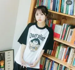 over print なえなの　Tシャツ　半袖