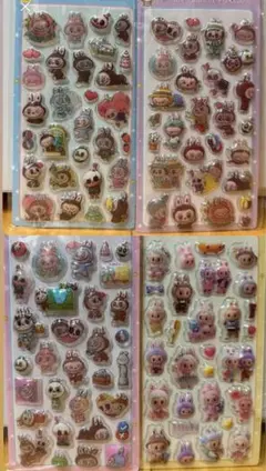 ラブブ　ボンボンドロップシール　4枚セット