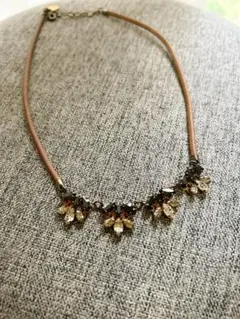 ANTON HEUNIS アントンヒューニス　レザー　ビジューネックレス