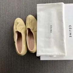CELINE ソフトバレリーナ　パテント　レザー パンプス イエローのサムネイル