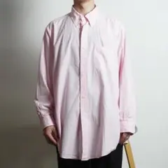 Brooks Brothers ギンガムチェック柄長袖シャツ ピンク/DZ110