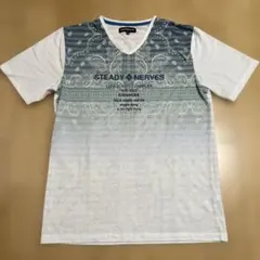 semanticdesign VネックTシャツ ペイズリー柄 Mサイズのサムネイル