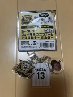 阪神タイガース　シークレットフェイス&ユニフォームアクリルキーホルダー　岩崎優勝