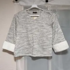 グレー系 Vネックニット フレアスリーブ