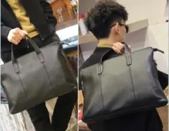 人気　カジュアル　ビジネス　トートバック　男女兼用　ブラック　高級感♪1