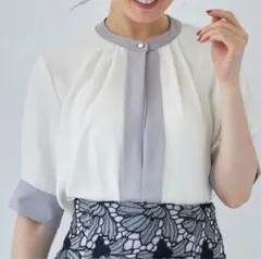 【送込】トッコクローゼット バイカラーブラウス