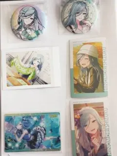 プロセカ 日野森雫 缶バッチ2個 ぱしゃこれ ウエハースカード エピカ2枚