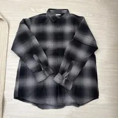 GU グラデーションチェック 長袖シャツ