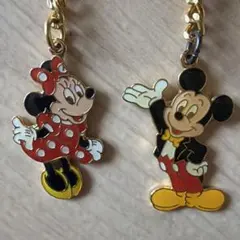 【希少・当時物】東京ディズニーランド ミッキー＆ミニー ペアキーホルダーセット