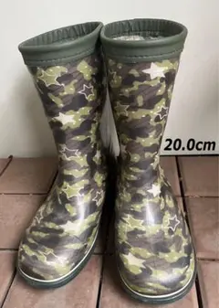 レインブーツ　20cm 子供　長靴　迷彩　カモフラージュ　ムーンスター