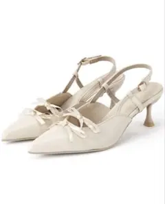 【新品未使用】 GRL ダブルリボンストラップパンプス