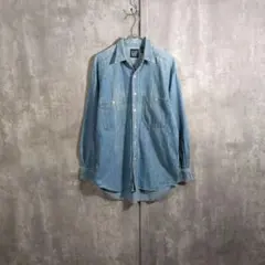 【90s_vintage】OldGap ギャップ デニムワークシャツ香港製紺タグ