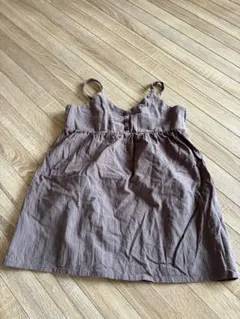 ブラウン ノースリーブ ワンピース　110