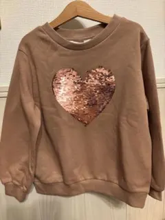 mekmさま♡専用　H&M ハート型スパンコール トレーナー 122/128