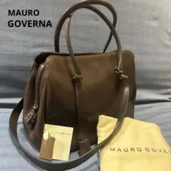 専用品MAURO GOVERNA キャメルブラウン レザー 2WAYバッグ - メルカリ