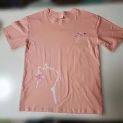 猫のピンク色のTシャツ　Lサイズ