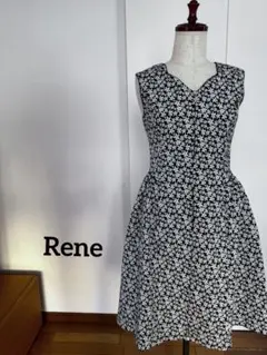 【Rene】シェルカット衿♡ノースリーブTISSUE社ワンピース