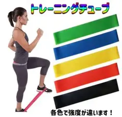 トレーニング チューブ バンド エクササイズ 筋トレ 5本 強度別 ストレッチ