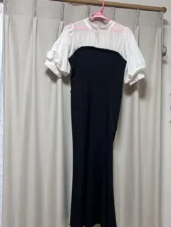 2WAYリボンシアードッキングワンピース