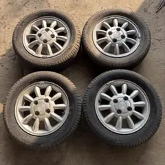 値下げ ラパンHE22S 純正ホワイトホイールタイヤ14インチ 写真、詳細