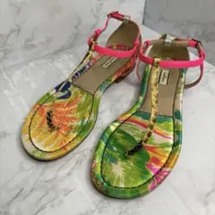 ✨By Malene Birger トングサンダル　ストラップ　花柄　23のサムネイル