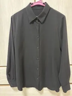 GU 長袖シャツ ブラック M