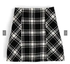 GRL バックリボンツイードチェックミニスカート[gm699] Lサイズ