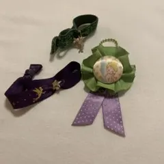 ティンカーベルストラップ　ピーターパン　ピンバッジ　ヘアゴム　ディズニーランド