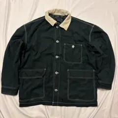 Ciaopanic ダークグリーン カバーオール ベージュ襟