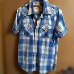 Hollister 半袖 チェック柄 ウエスタンシャツのサムネイル