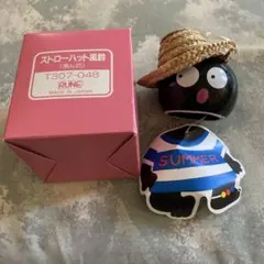 ルネ　RUNE ストローハット　風鈴　黒ん坊