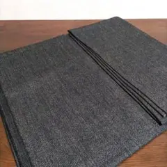 未使用 着分 杢グレー系 ウール混 生地