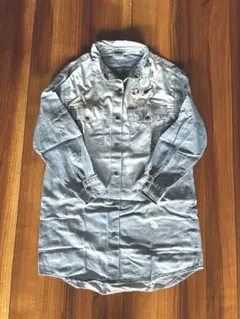 ZARA キッズ ガールズ 長袖デニムシャツ 130cm