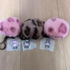 サンリオキャラクターズ ギャルらび　ファーチャーム　 クロミ マイメロ キティ