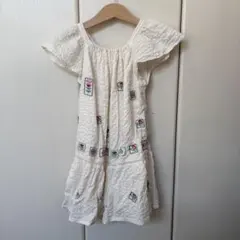 ZARAキッズ 花柄刺繍 ノースリーブワンピース