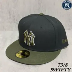 【海外限定・希少】 NEWERA 59FIFTY ヤンキース カーキ 73/8