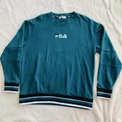 美品 FILA ダークグリーン トレーナー
