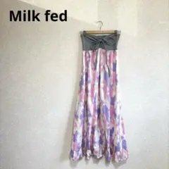 Milk fed トップベアロングワンピース シャーリング タイダイ柄ピンクXSのサムネイル