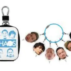 新日本プロレス　CHAOS 6連アクリルキーホルダー&PUミニポーチセット