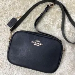 【極美品】COACH コーチ カメラバッグ レザー　ブラック ジェイミー 大容量