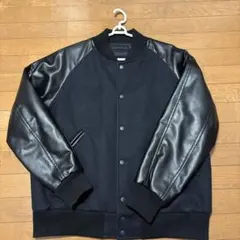 希少 XL【Titleist】スタジャン 本革 牛革 レザー 切替 ブラック 希少 XL【Titleist】スタジャン 本革 牛革 レザー 切替 ブラック