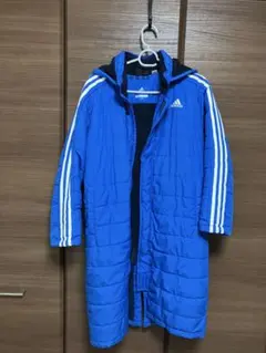 adidas ダウンコート 青 150